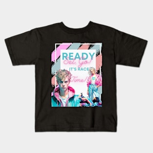 Ready set go it's race time Kids T-Shirt